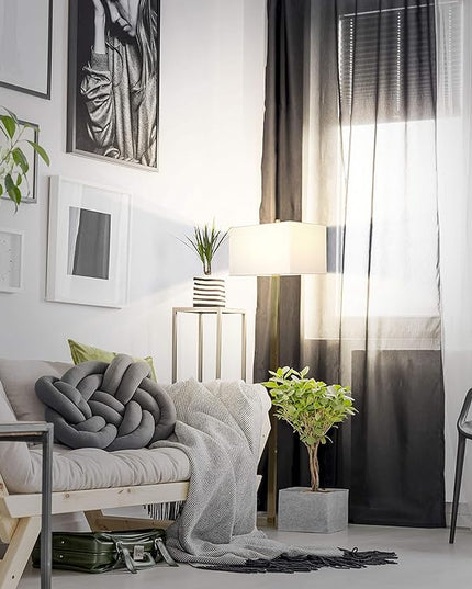 Brightech Stella Mid-Century Modern Standing Lamp, Contemporary Lamp for Living Rooms & Offices, LED Floor Lamp for Reading and Work, Excellent Tall Lamp with Heavy Base for Living Room Décor - Brass - LeafyLoom