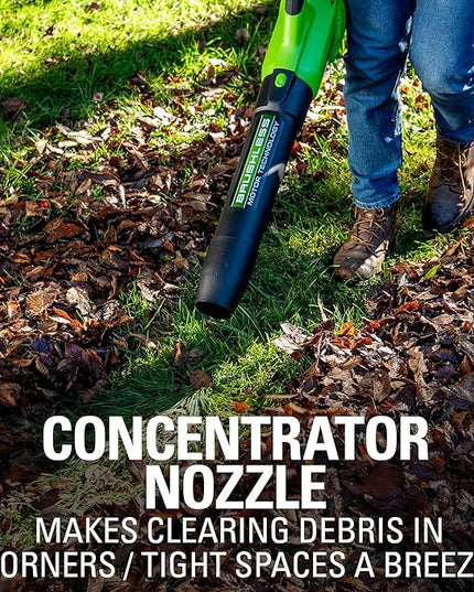 Greenworks 40V (130 MPH / 550 CFM / 75+ Compatible Tools) Cordless Brushless Axial Leaf Blower, Tool Only - LeafyLoom