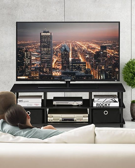 FURINNO Econ TV Entertainment Center, Espresso - LeafyLoom