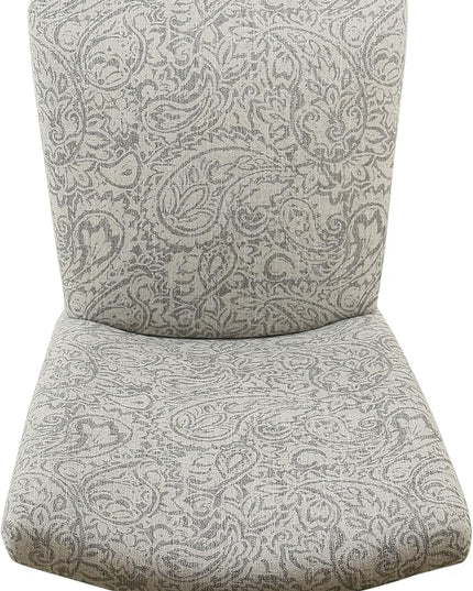 HomePop Parsons Classic Dining Room Tables and Chairs, Pack of 2, Light Grey Floral - LeafyLoom