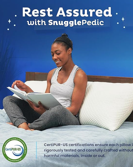 Snuggle-Pedic Body Pillow for Adults, Cozy Comfort Down Alternative Pregnancy Pillows - Soft, Supportive, Breathable Side Sleepers Maternity Pillow - Long Cuddle Pillow for Bed, 20x54 Full Body Pillow - LeafyLoom