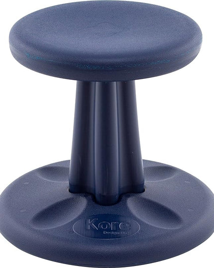 Kore Kids Preschool Wobble Chair - Flexible Seating Stool for Classroom, Preschool, Kindergarten & Elementary School - Age 4-5 yrs, Dark Blue (12in) - LeafyLoom
