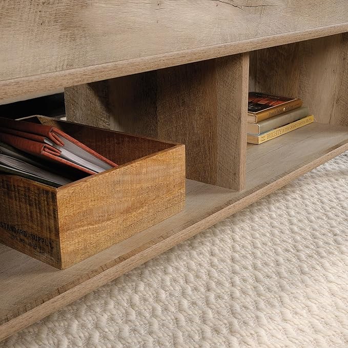 Sauder Carson Forge Lift Top Coffee Table, Lintel Oak finish - LeafyLoom