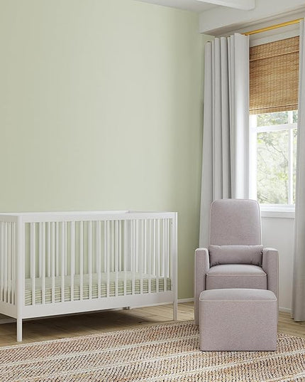 DaVinci Birdie 3-in-1 Convertible Crib, White, Easy Assemble, Greenguard Gold Certified - LeafyLoom