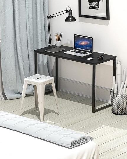 SHW Home Office 32-Inch Computer Desk, Black - LeafyLoom