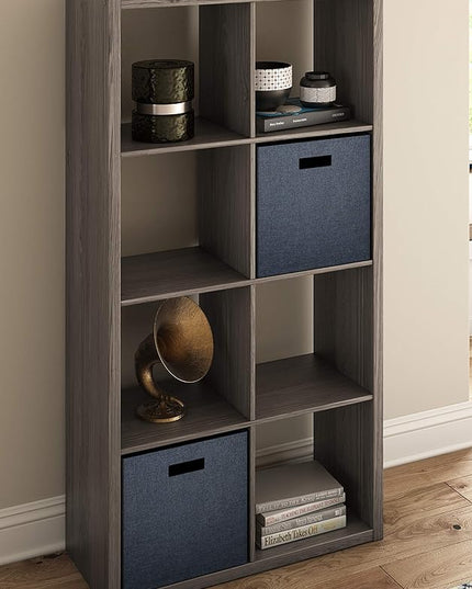 ClosetMaid 8 Cube Heavy Duty Wooden Decorative Bookcase Shelf Storage Organizer with Open Back for Home, Closet, Office, or Toys, Graphite Gray - LeafyLoom