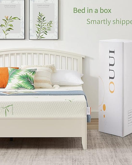 Full Mattress, 8 Inch Memory Foam Mattress with Breathable Bamboo Cover, Medium Firm Gel Mattress for Bunk Bed, Trundle Bed, CertiPUR-US Certified - LeafyLoom