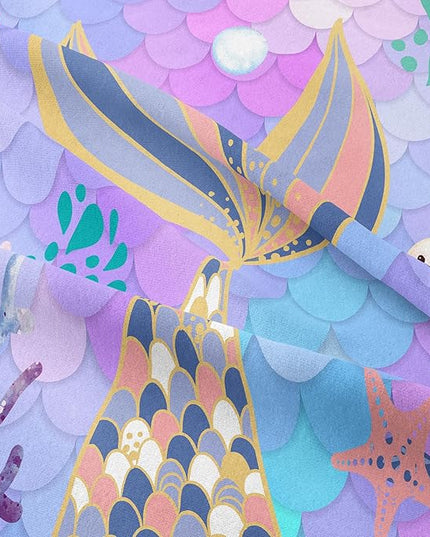 NINENINE Teal Purple Mermaid Comforter Set,Mermaid Tail Bedding Set,Twin Size Bedding Sets for Girls,Colorful Glitter Comforter Sets for Kids with 1 Comforter 1 Pillowcase… - LeafyLoom