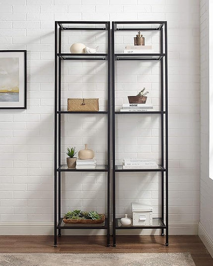 Crosley Furniture Aimee 2-Piece Narrow Etagere Set, Oil-Rubbed Bronze - LeafyLoom