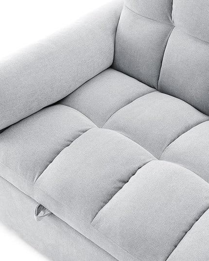 Large 2 Seater Sofa&Couch Loveseat W/Pull Out Sleeper Couch Bed and Pillows,3 in 1 Reclining Backrest Love Seat Convertible Twin XL Size Sleeper&Sofabed for Home Apartment Office Living Room - LeafyLoom