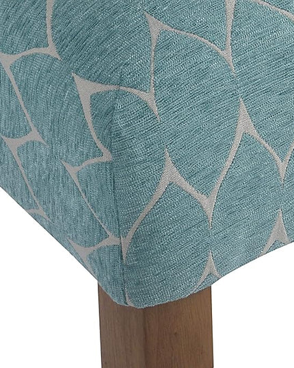 HomePop Parsons Classic Upholstered Accent Dining Chair, Teal (Set of 2) - LeafyLoom