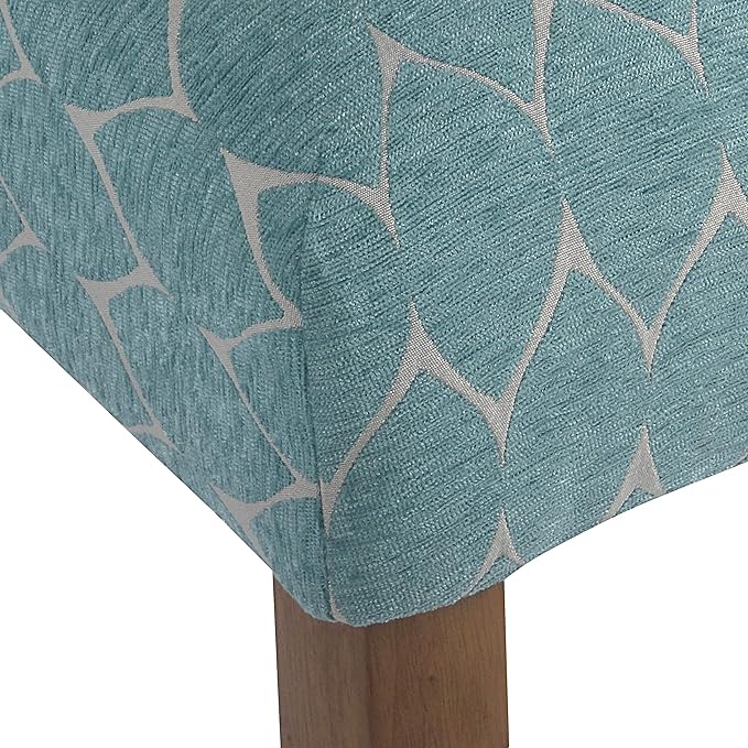 HomePop Parsons Classic Upholstered Accent Dining Chair, Teal (Set of 2) - LeafyLoom
