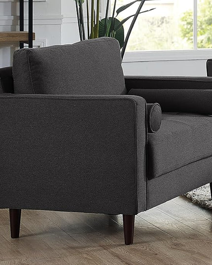 LifeStyle Solutions Arm chair, 39.8" W x 31.1" D x 33.5" H, Heather Grey - LeafyLoom