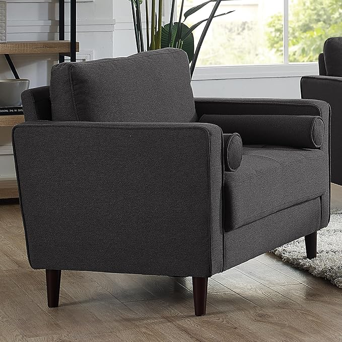 LifeStyle Solutions Arm chair, 39.8" W x 31.1" D x 33.5" H, Heather Grey - LeafyLoom