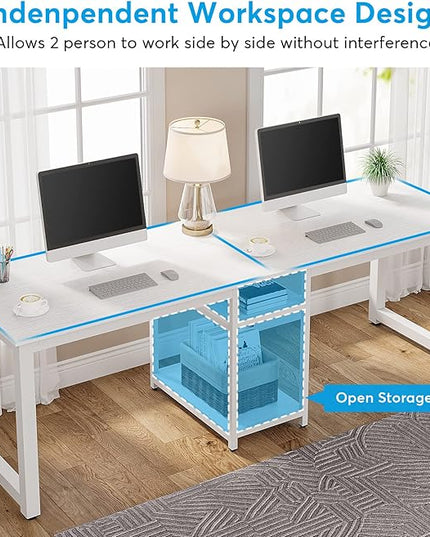 Computer Desk, White - LeafyLoom