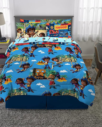 Franco Kids Bedding Super Soft Comforter and Sheet Set with Sham, 7 Piece Full Size, Santiago Of The Seas - LeafyLoom