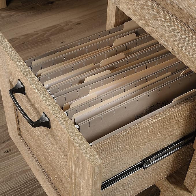 Sauder Garden Villa Desk, L: 59.06" x W: 20.71" x H: 29.80", Orchard Oak Finish - LeafyLoom