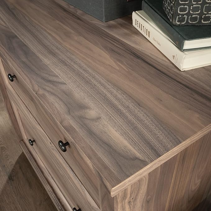 Sauder County Line Dresser, L: 33.31" x W: 23.47" x H: 29.37", Washed Walnut Finish - LeafyLoom