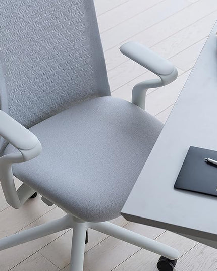 Branch Verve Chair - High Performance Executive Office Chair with Contoured Seat Back and Adjustable Lumbar Rest - High Density Foam Cushion with Aluminum Base - Up to 275 lbs - Mist - LeafyLoom
