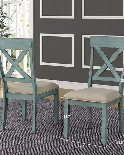 NicBex Haerin-SD-00174-LWJ Dining Chairs, 23.5"x18.3"x38.8", Blue - LeafyLoom