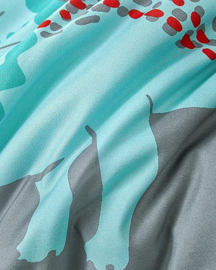 RYNGHIPY Dinosaur Kids Comforter Set Cartoon Dinosaur Bedding Sets for Boys 3 Pieces Queen Microfiber Comforter with Pillowcases Soft Lightweight (Dark Grey,Queen) - LeafyLoom