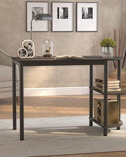 Elephance Small Dining Table/Kitchen Table with Storage, Multifunctioal Workstation Desk for Dining Room, Living Room, Bistro.(Black Oak) - LeafyLoom