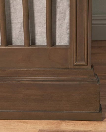 NAMESAKE Durham 4-in-1 Convertible Crib in Derby Brown, Greenguard Gold Certified - LeafyLoom