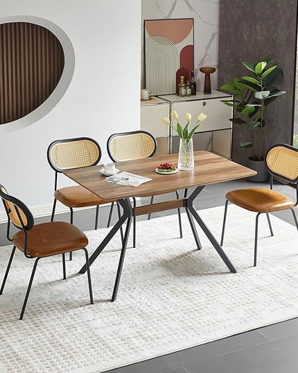 NicBex Haerin-SD-00364-LWJ Dining Chairs, 22.1"x17.7"x31.5", Brown - LeafyLoom