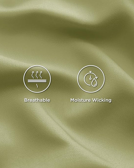 Bedsure King Size Sheet Set, Cooling Sheets King, Rayon Derived from Bamboo, Deep Pocket Up to 16", Breathable & Soft Bed Sheets, Hotel Luxury Silky Bedding Sheets & Pillowcases, Green - LeafyLoom