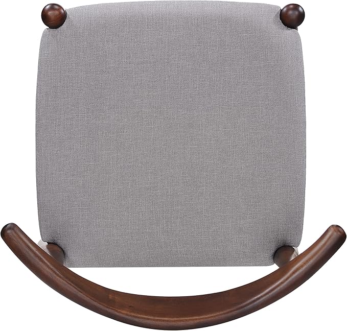 Christopher Knight Home Francie Fabric and Walnut Wood Dining Set, Light Grey / Walnut - LeafyLoom