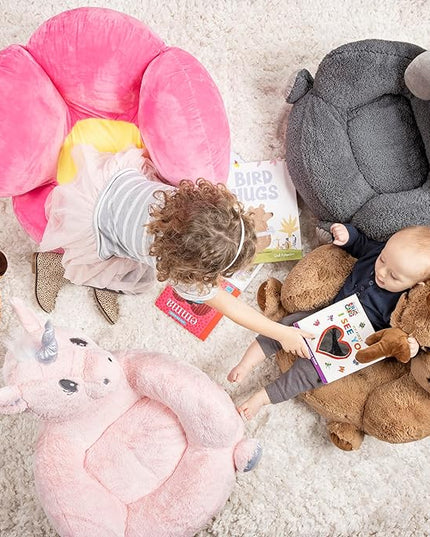 Trend Lab Moose Toddler Chair Plush Character Kids Chair Comfy Furniture Pillow Chair for Boys and Girls, 21 x 19 x 19 inches - LeafyLoom