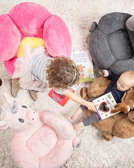 Trend Lab Rainbow Unicorn Toddler Chair Plush Character Kids Chair Comfy Furniture Pillow Chair for Boys and Girls, 21 x 19 x 19 inches - LeafyLoom