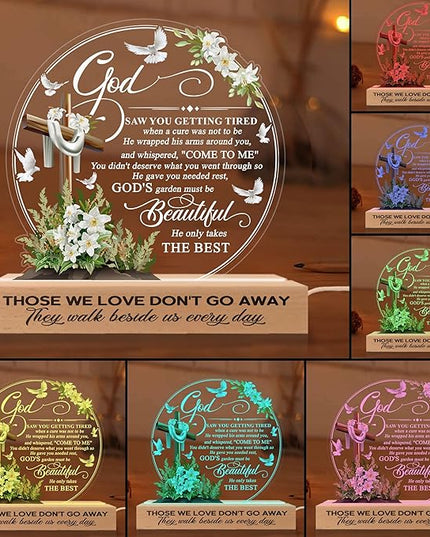 In Memory of Loved One Gifts for Mom, Mother, Father, Dad, Husband, Son, Loved One | Memorial Gifts for Loss | Sympathy Gifts for Loss of | Bereavement Gift Idea | Memory Night Light - LeafyLoom