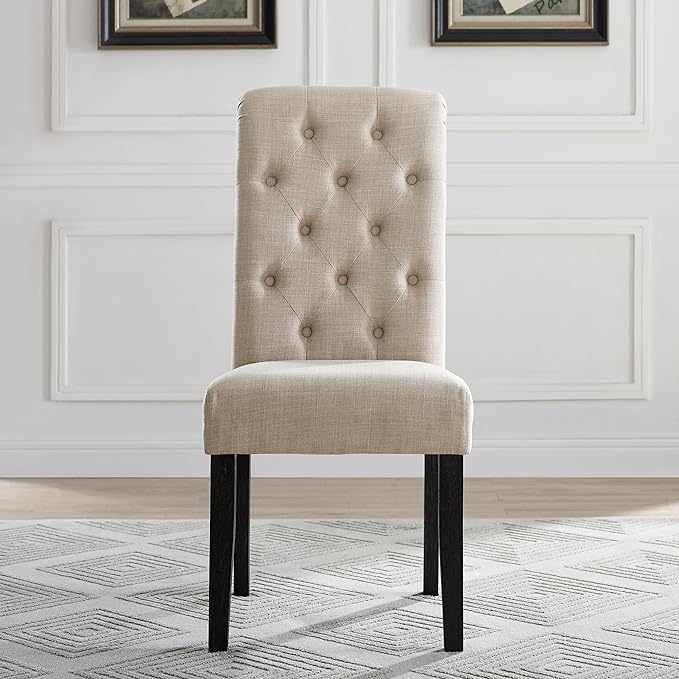 NicBex Haerin-SD-00148-LWJ Dining Chairs, 21"x18"x39.2", Beige - LeafyLoom