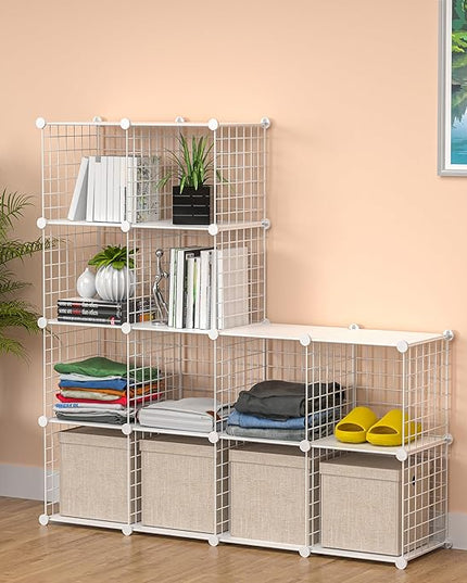TUMUCUTE Closet Organizer,12-Cube Closet Organizers and Storage,Closet Cabinet Metal Shelf Rack Storage Shelves Bookshelf,Toy Organizers and Storage Bins - LeafyLoom