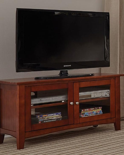 Alaterre Furniture Alaterre Shaker Cottage TV Stand, 36-Inch, Cherry - LeafyLoom