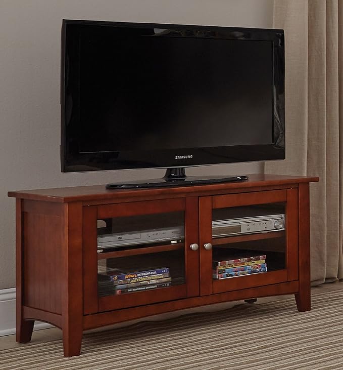 Alaterre Furniture Alaterre Shaker Cottage TV Stand, 36-Inch, Cherry - LeafyLoom