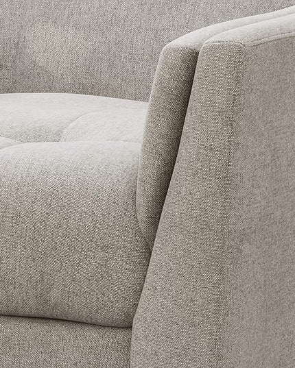 Christopher Knight Home Evelyn Mid Century Modern Fabric Arm Chair, Beige & Walnut - LeafyLoom
