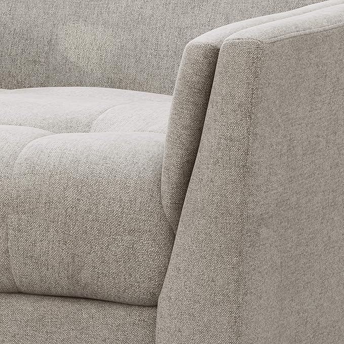Christopher Knight Home Evelyn Mid Century Modern Fabric Arm Chair, Beige & Walnut - LeafyLoom
