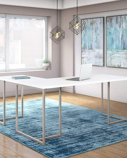 Bush Business Furniture Method Home Office Desk, 72W, White - LeafyLoom
