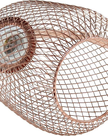 Elegant Designs LD1060-RGD Mesh Wire Table Lamp, Rose Gold - LeafyLoom
