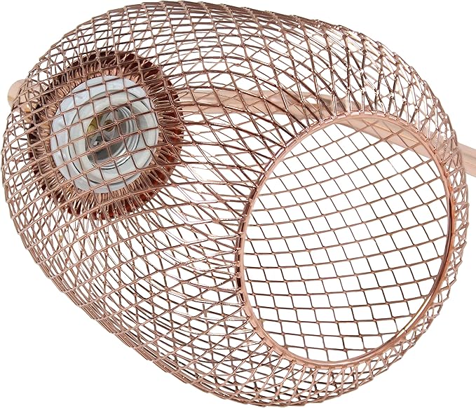Elegant Designs LD1060-RGD Mesh Wire Table Lamp, Rose Gold - LeafyLoom