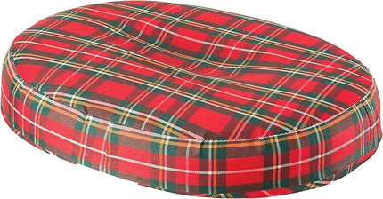 DMI 18-inch Convoluted Molded Foam Ring Donut Pillow Seat Cushion for Hemorrhoids, Back Pain, Tailbone Relief Cushion, Plaid (Pack of 3) - LeafyLoom