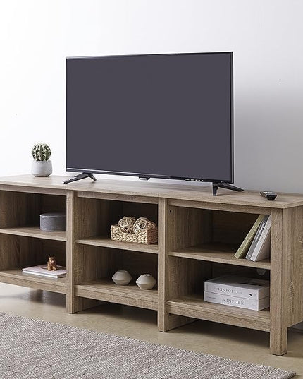 ROCKPOINT 70inch TV Stand Storage Media Console Entertainment Center,Driftwood - LeafyLoom