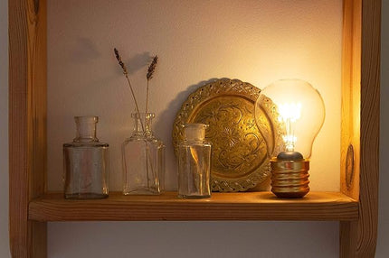 Suck UK | Cordless Light Bulb | USB Battery Powered Light Bulb | LED Edison Lamp For Bedroom | Battery Operated Light Bulb | Battery Light Bulb | Small Lamp & Cordless Table Lamps | Edison Bulb Lamp - LeafyLoom