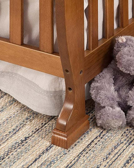 DaVinci Kalani 4-in-1 Convertible Crib in Chestnut, Greenguard Gold Certified - LeafyLoom