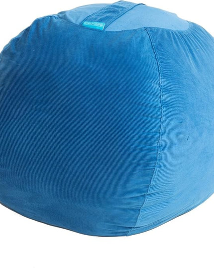 EMMandSOPHIE Stuffed Animal Storage Bean Bag Chair - Kids Bean Bag Chairs- Bean Bag Chair Kids- Beanbag Chairs for Kids and Teens-Stuffed Animal Holder- Stuffed Animal Bean Bag Storage - LeafyLoom
