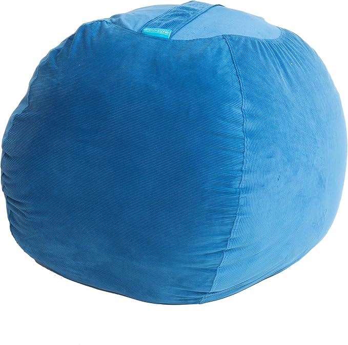 EMMandSOPHIE Stuffed Animal Storage Bean Bag Chair - Kids Bean Bag Chairs- Bean Bag Chair Kids- Beanbag Chairs for Kids and Teens-Stuffed Animal Holder- Stuffed Animal Bean Bag Storage - LeafyLoom