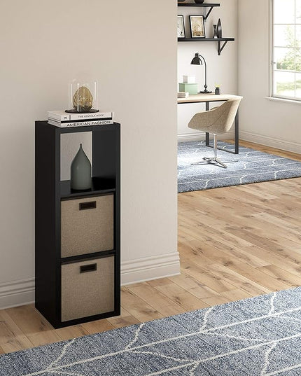 ClosetMaid 4548 Decorative Open Back 3-Cube Storage Organizer, Black - LeafyLoom