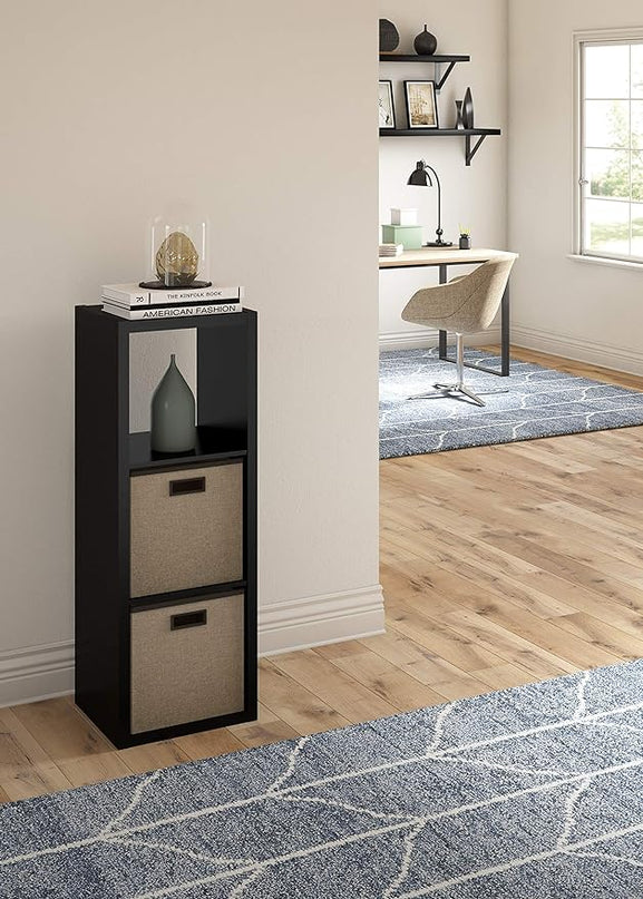 ClosetMaid 4548 Decorative Open Back 3-Cube Storage Organizer, Black - LeafyLoom